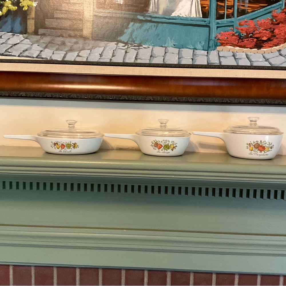 ❤️SOLD❤️CorningWare Spice of Life Bowls with Lids Covers VINTAGE